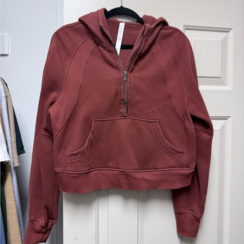 Lululemon Athletica Maroon Half-Zip Hoodie